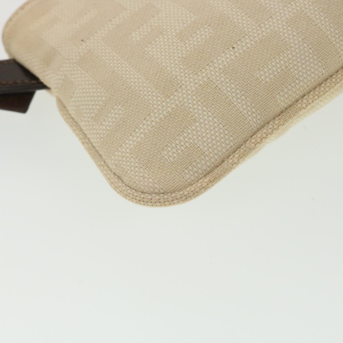 FENDI Zucca Canvas Shoulder Bag Beige bs3996