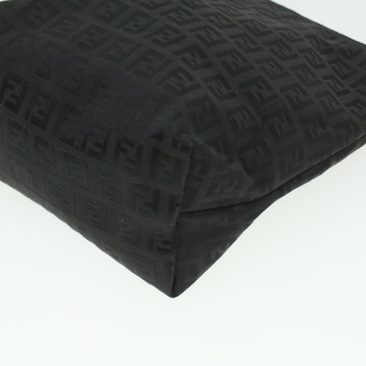 FENDI Zucchino Canvas Hand Bag Black bs4045
