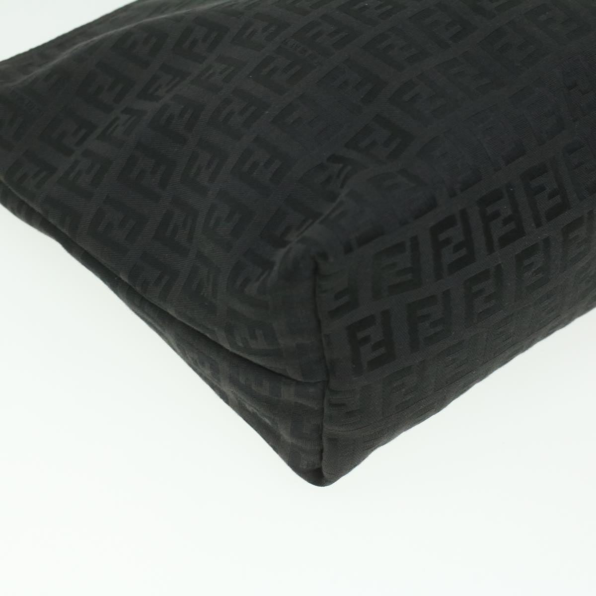FENDI Zucchino Canvas Hand Bag Black bs4045