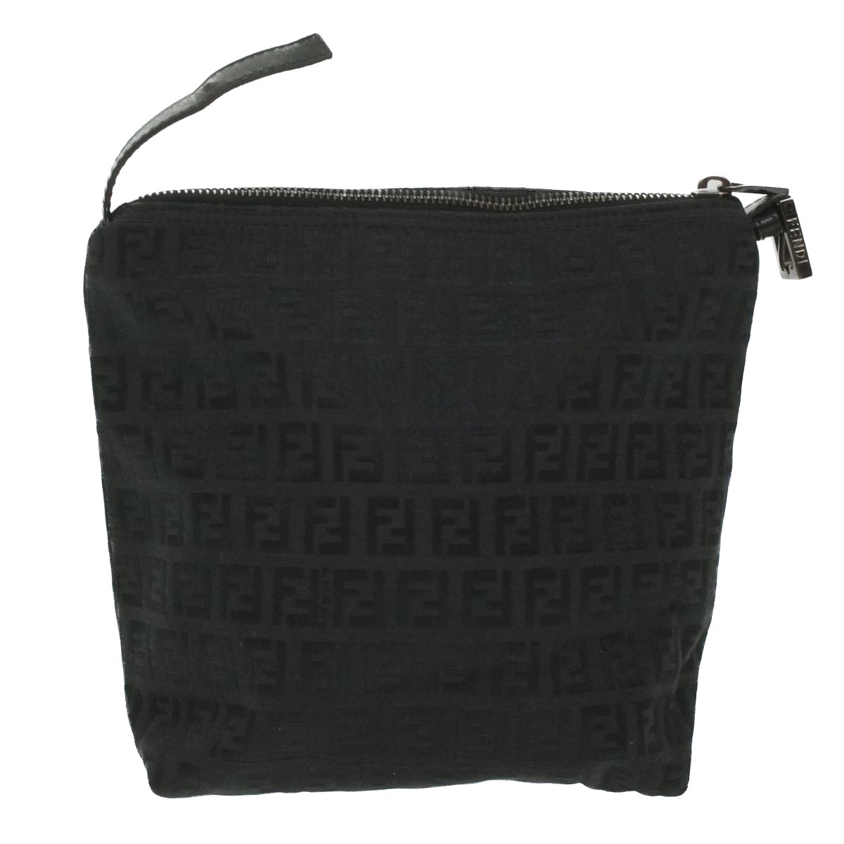 FENDI Zucchino Canvas Hand Bag Black bs4045