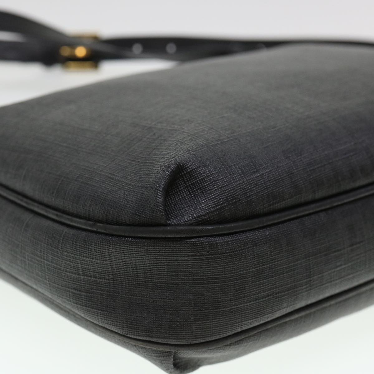 FENDI Zucchino Canvas Shoulder Bag Black 8BT206-FB5 129-2580 bs4435
