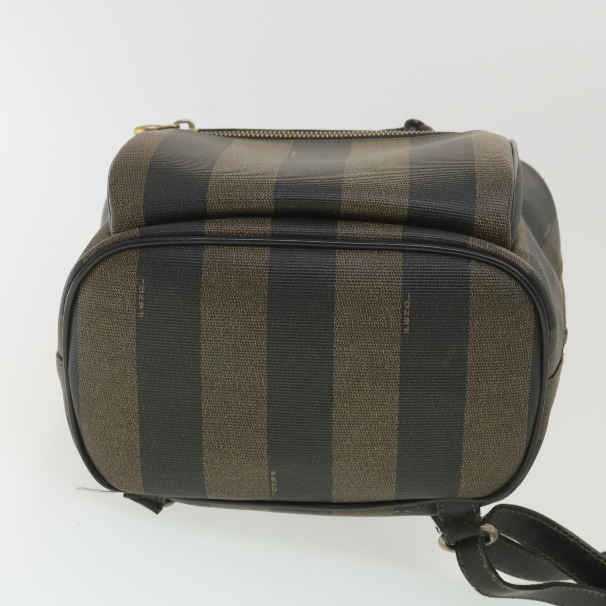 FENDI Pecan Canvas Backpack Brown Black bs4573