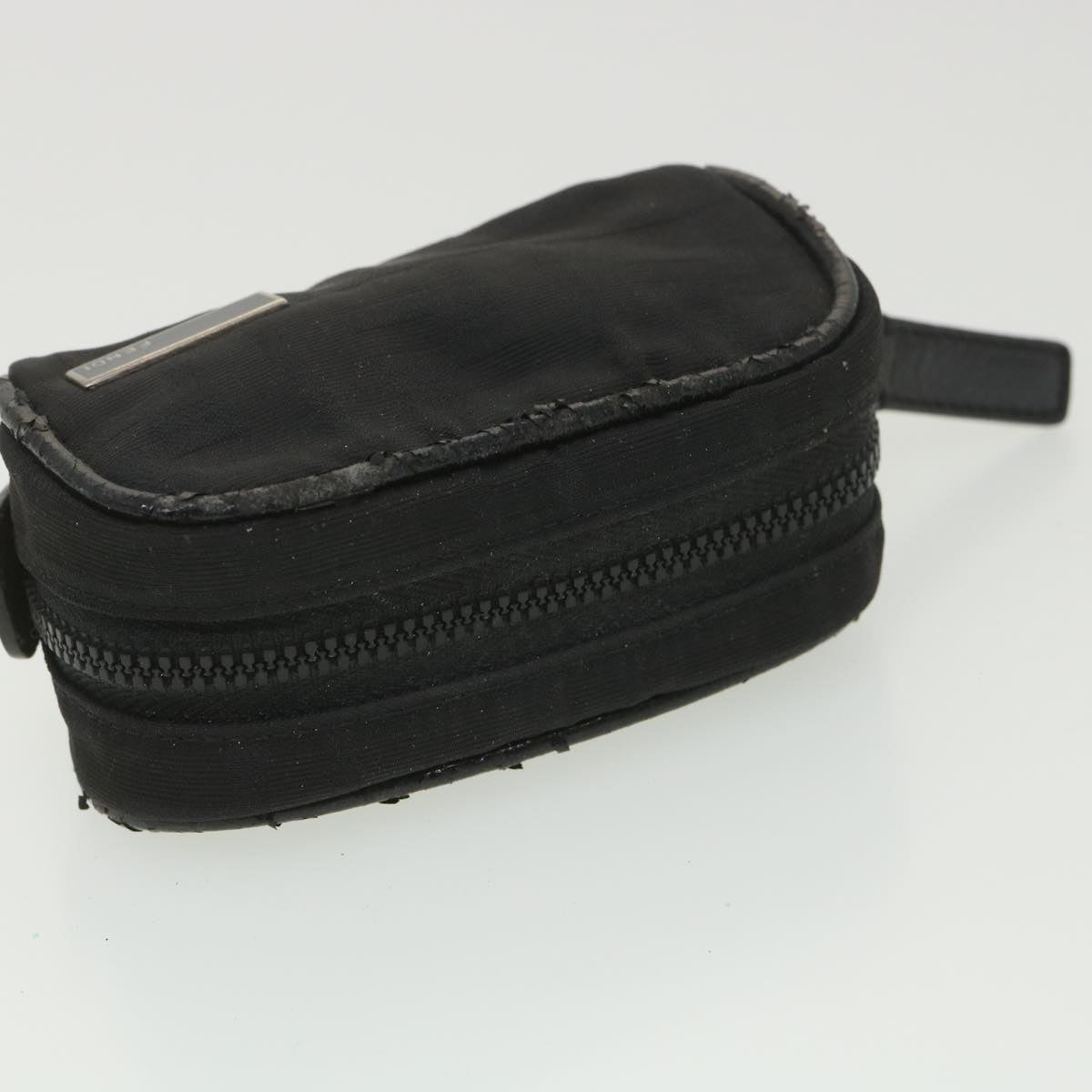 FENDI Zucca Canvas Pouch Nylon 2Set Black Brown bs4582
