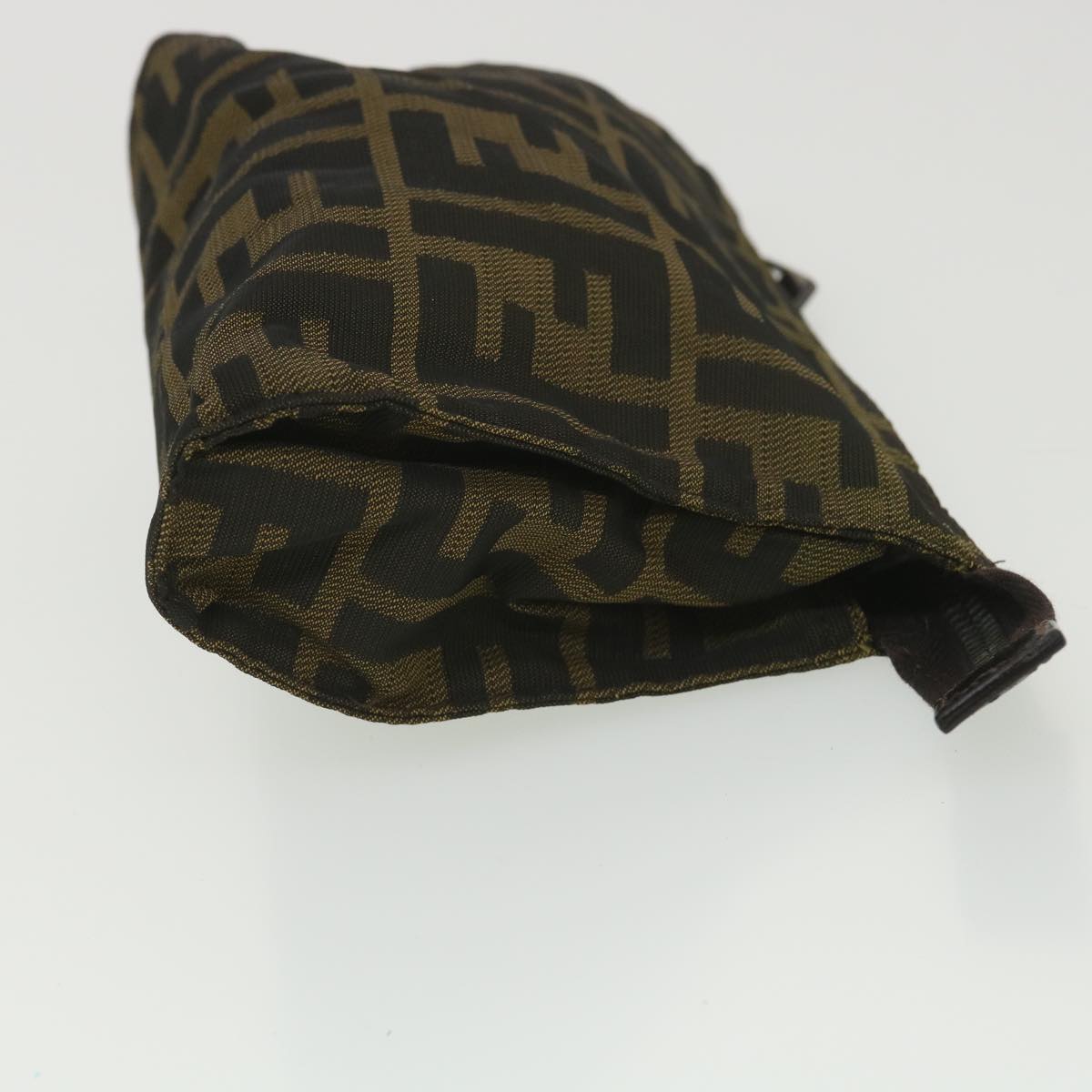 FENDI Zucca Canvas Pouch Nylon 2Set Black Brown bs4582