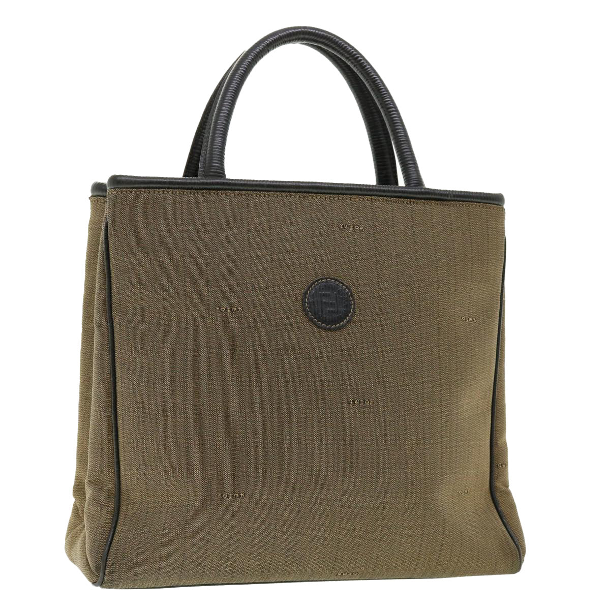 FENDI Pecan Canvas Hand Bag Brown bs4791