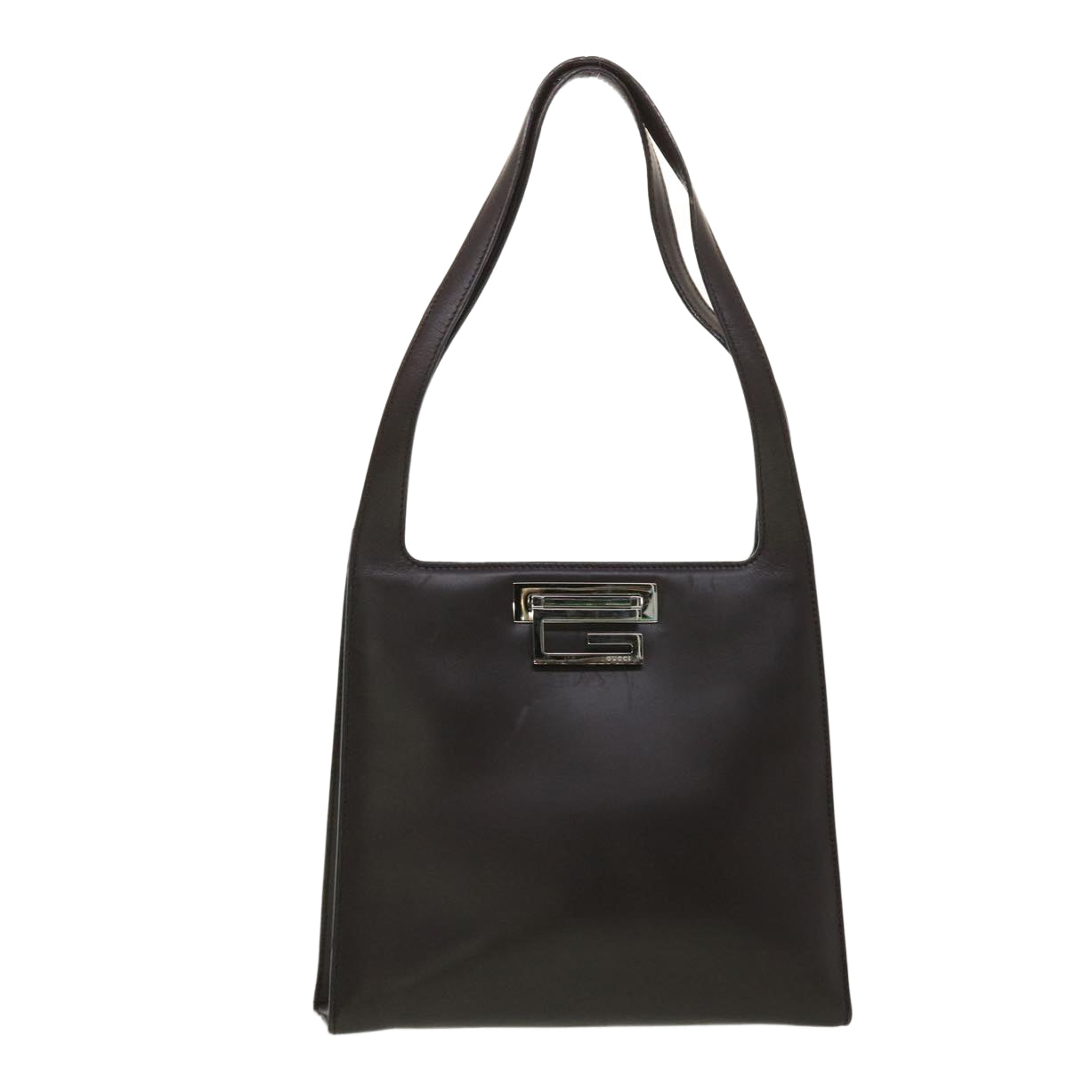 GUCCI Shoulder Bag Leather Brown 001-3043-002113 bs4814