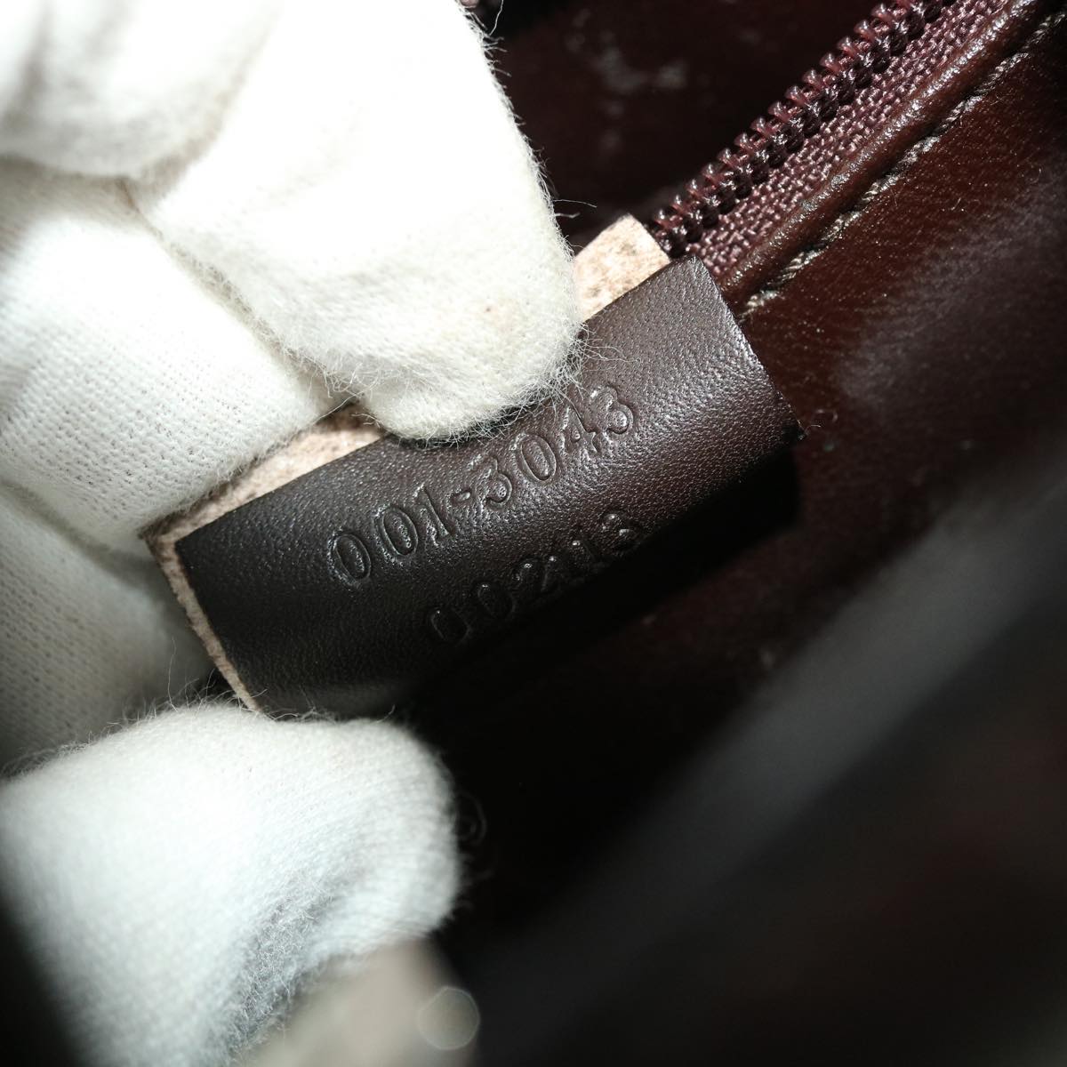 GUCCI Shoulder Bag Leather Brown 001-3043-002113 bs4814