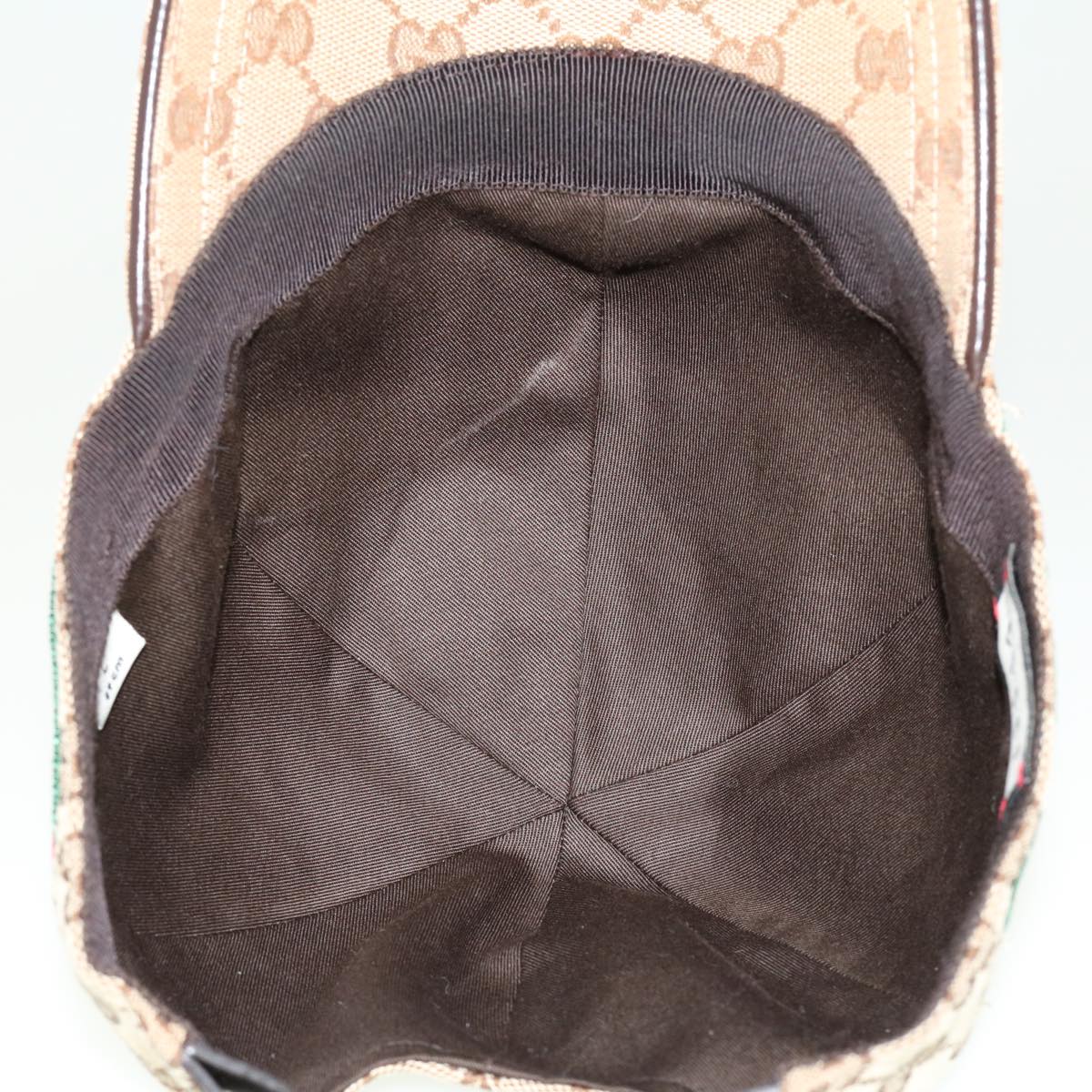 GUCCI GG Canvas Cap L Beige 200035 bs4818