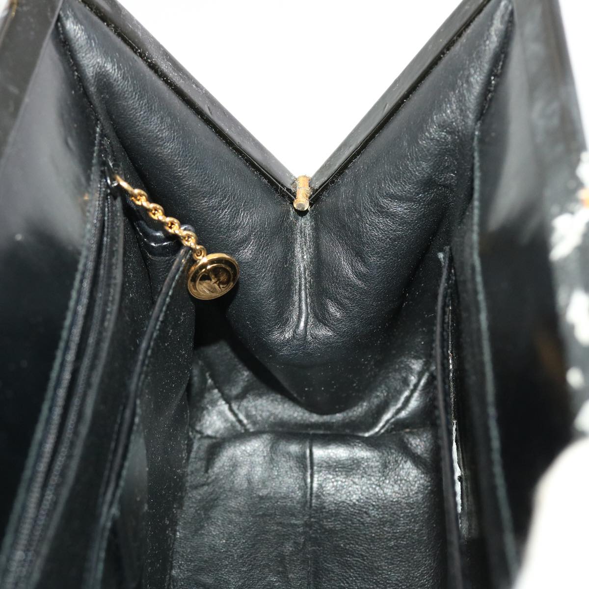 GUCCI Pouch Hand Bag Patent 2Set Black bs4845