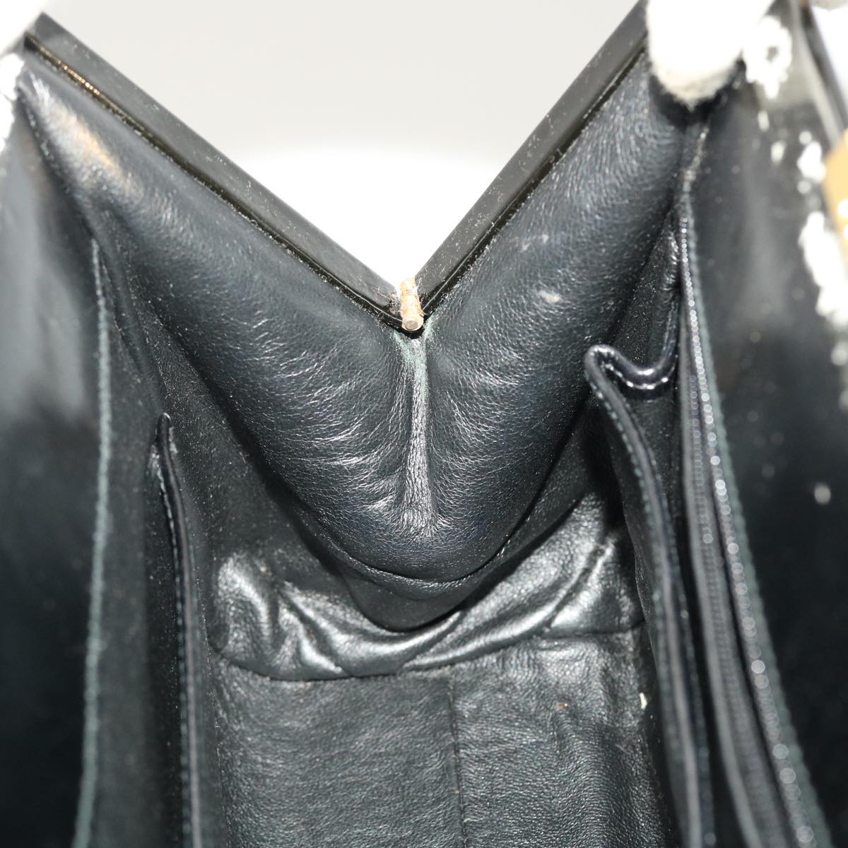 GUCCI Pouch Hand Bag Patent 2Set Black bs4845