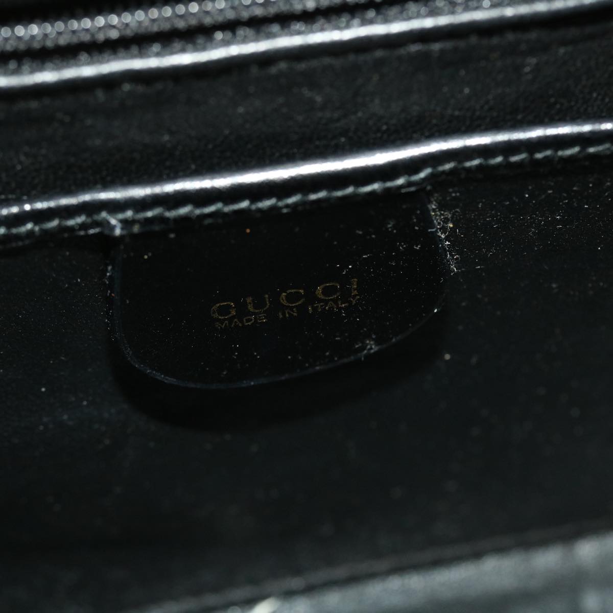 GUCCI Pouch Hand Bag Patent 2Set Black bs4845