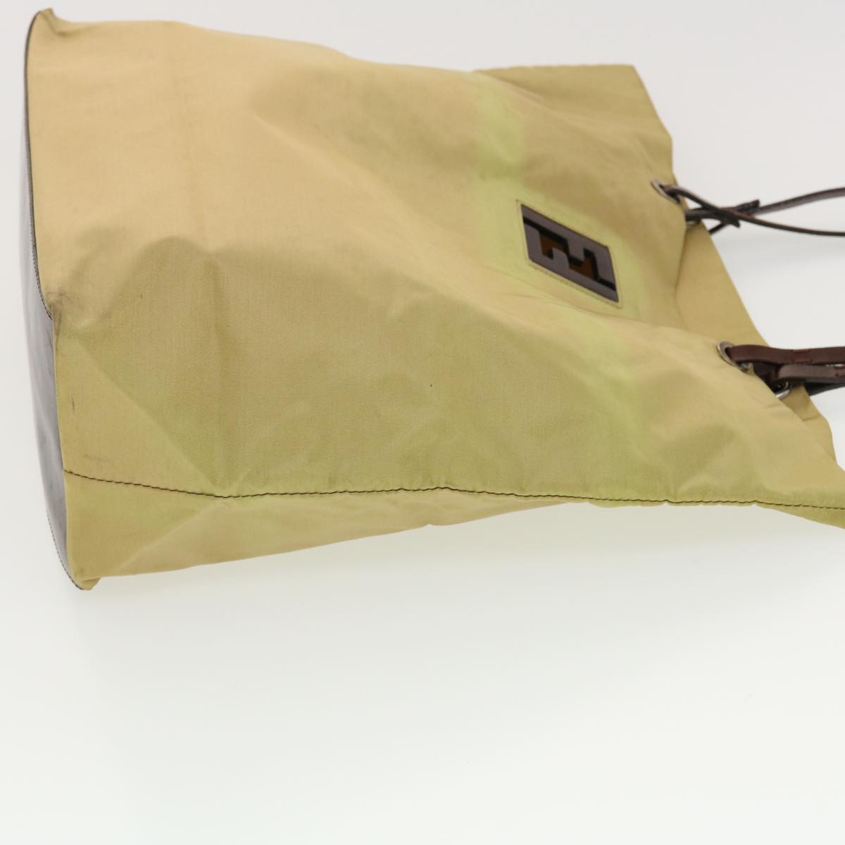 FENDI Tote Bag Nylon Khaki bs4859