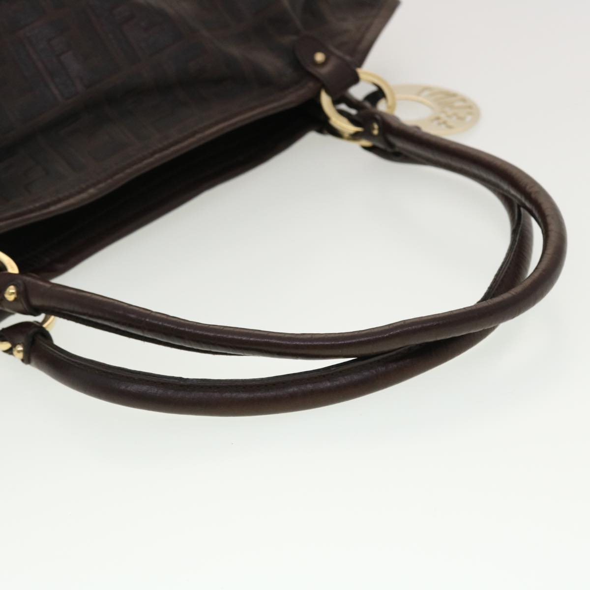 FENDI Zucca Canvas Shoulder Bag Brown bs4889