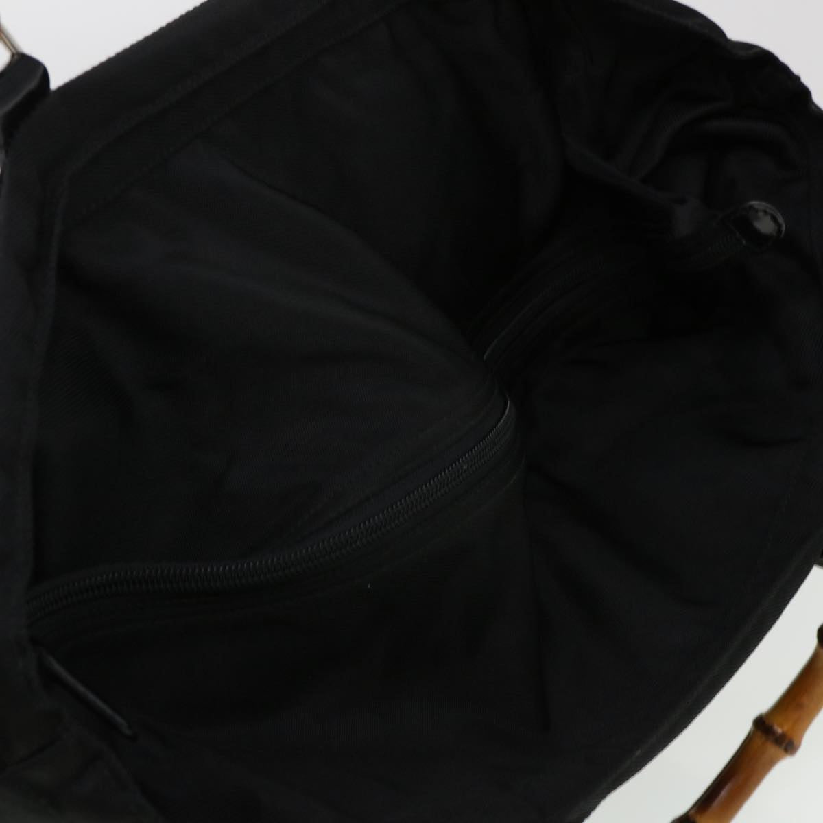 GUCCI Bamboo Tote Bag Nylon Black bs4991