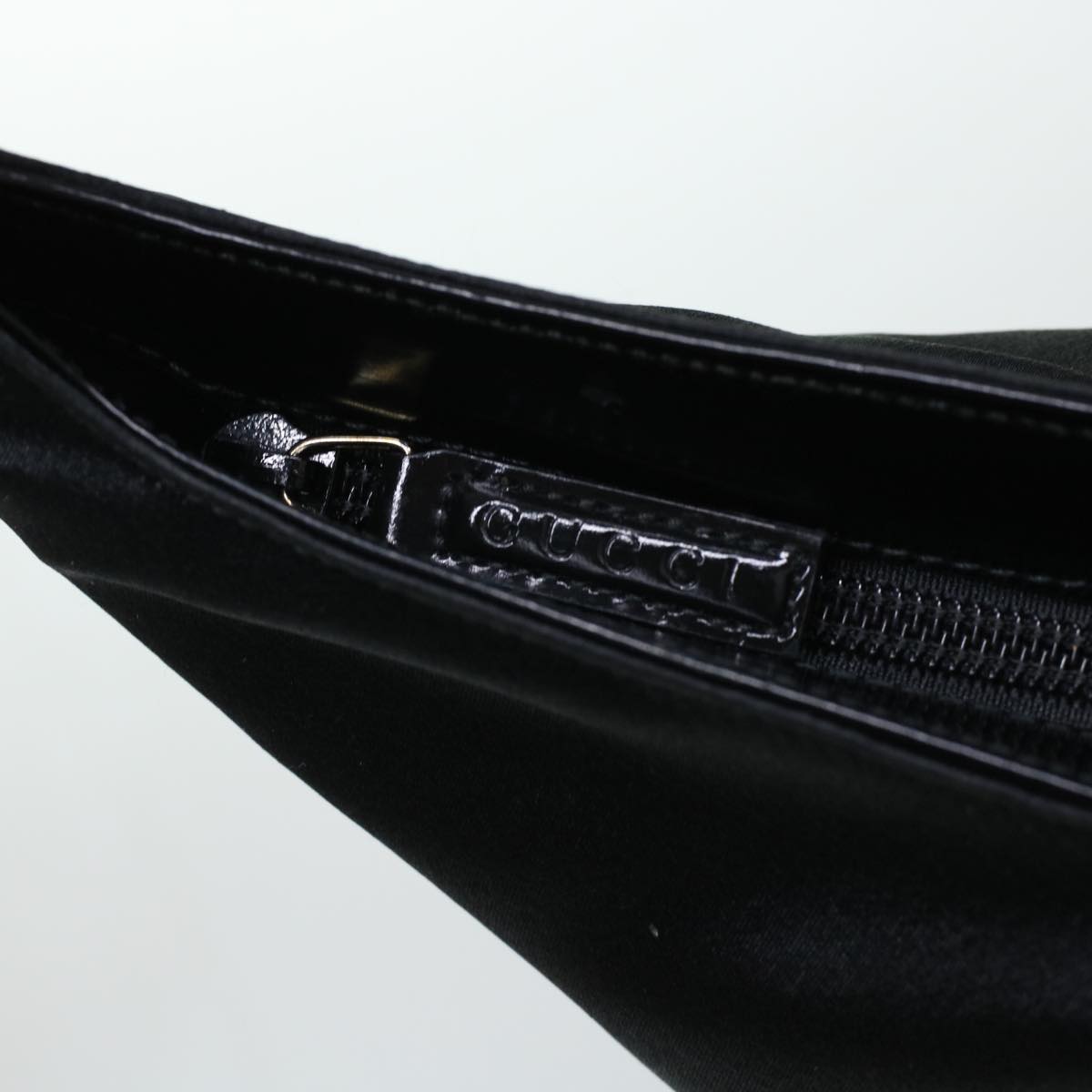 GUCCI Shoulder Bag Canvas Black bs5045