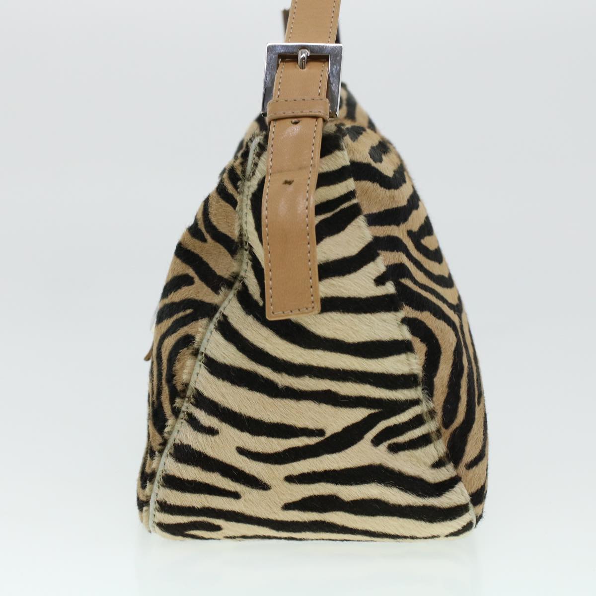 FENDI Mamma Baguette Shoulder Bag Harako leather Beige bs5121