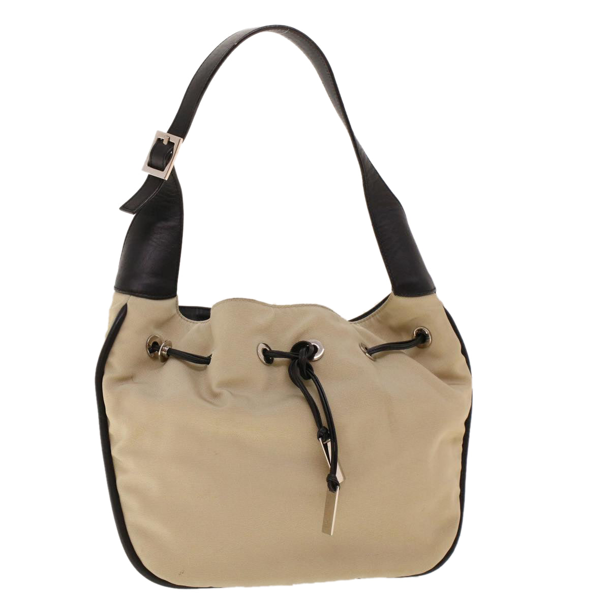 GUCCI Shoulder Bag Nylon Beige bs5213