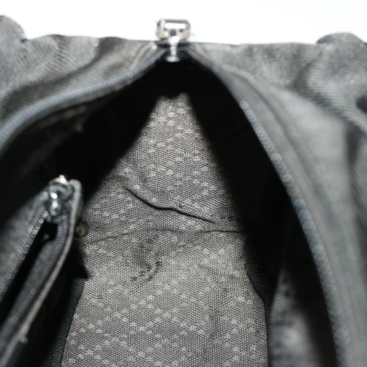 GUCCI Bamboo Hand Bag Nylon Black 000 1014 0575 bs5214