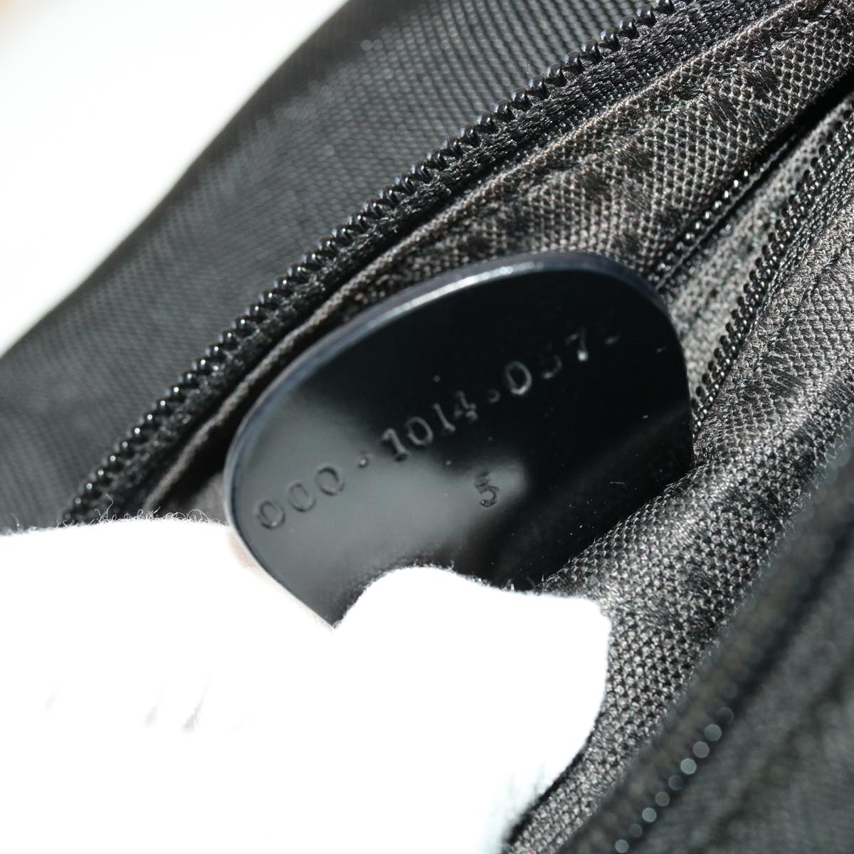 GUCCI Bamboo Hand Bag Nylon Black 000 1014 0575 bs5214
