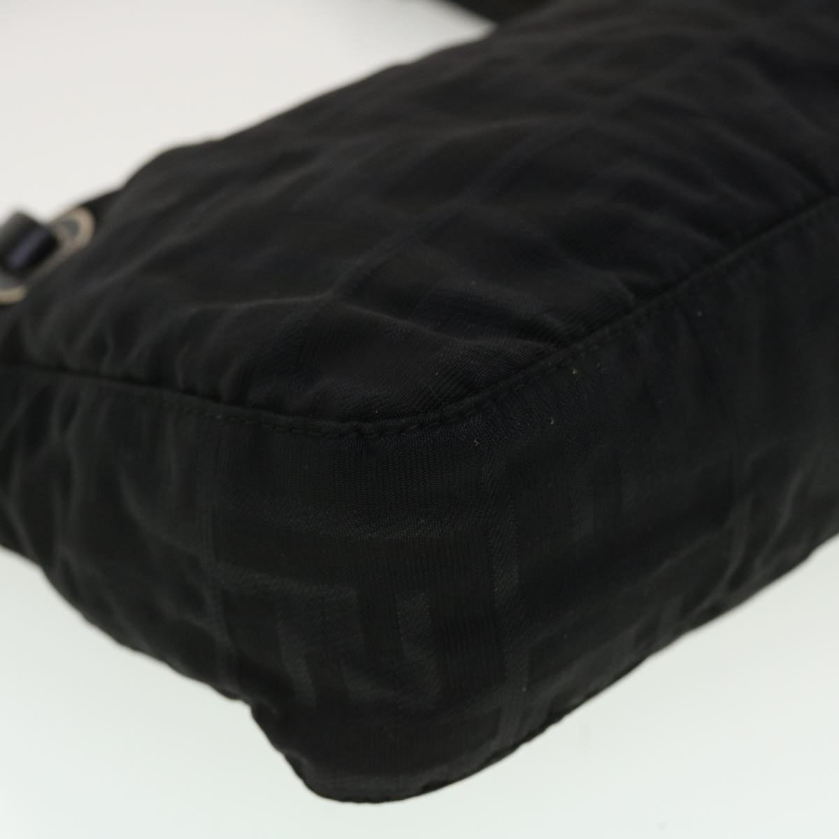 FENDI Zucca Canvas Shoulder Bag Black bs5300