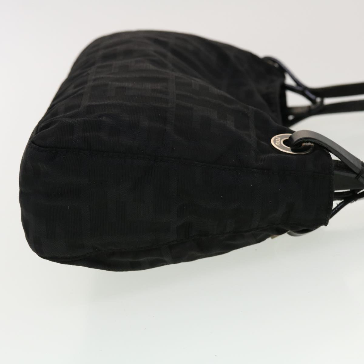 FENDI Zucca Canvas Shoulder Bag Black bs5300