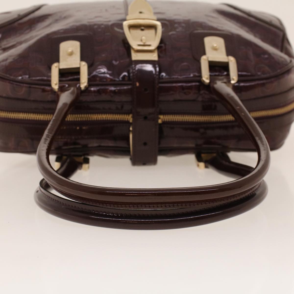 GUCCI Shoulder Bag Patent leather Purple 145770 bs5305