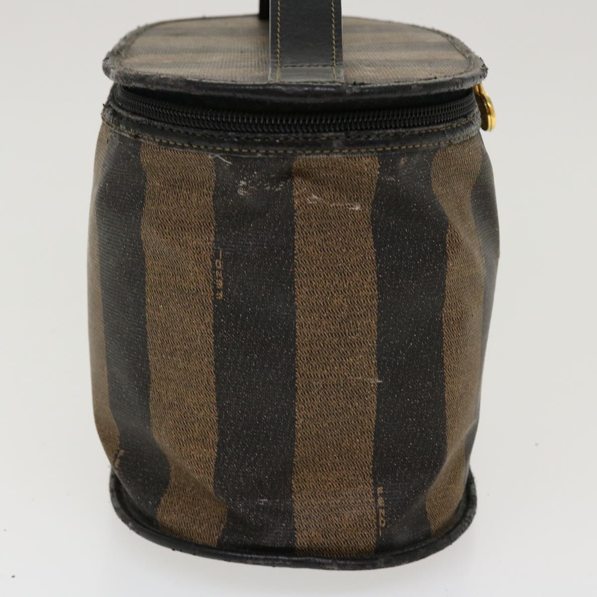 FENDI Pecan Canvas Vanity Cosmetic Pouch Brown bs5320