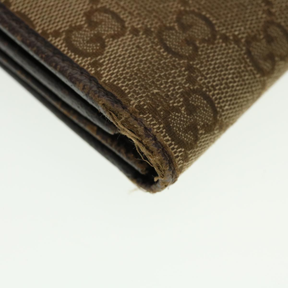 GUCCI GG Canvas Wallet Leather 5Set Black Orange beige bs5373