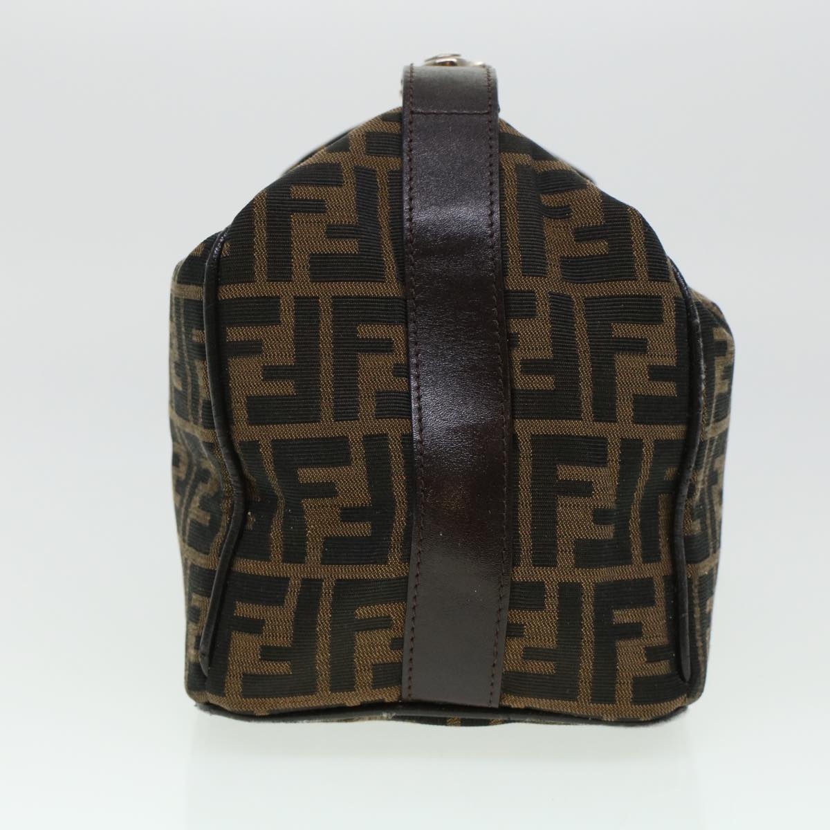 FENDI Zucca Canvas Hand Bag Black Brown bs5402