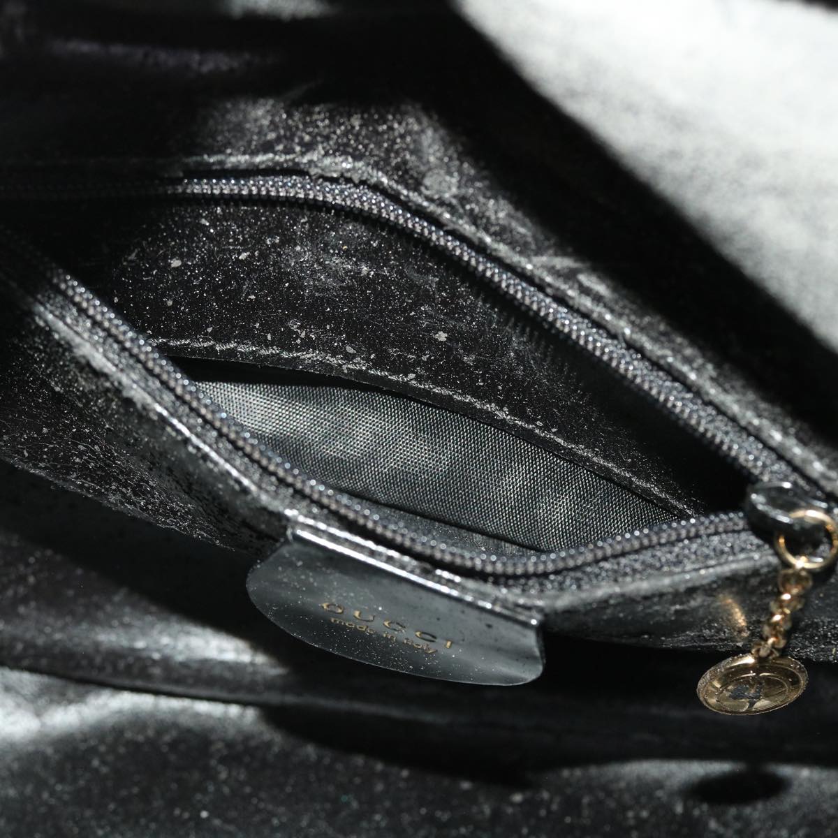 GUCCI Hand Bag Patent leather Black 000-3270-032 bs5406