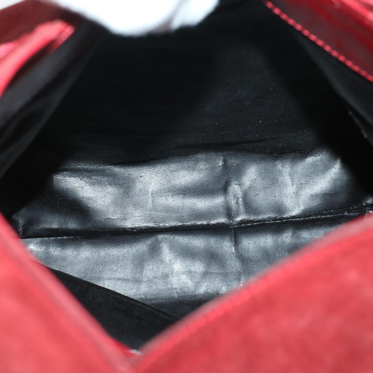 GUCCI GG Canvas Shoulder Bag Suede Red 00217050424 bs5510