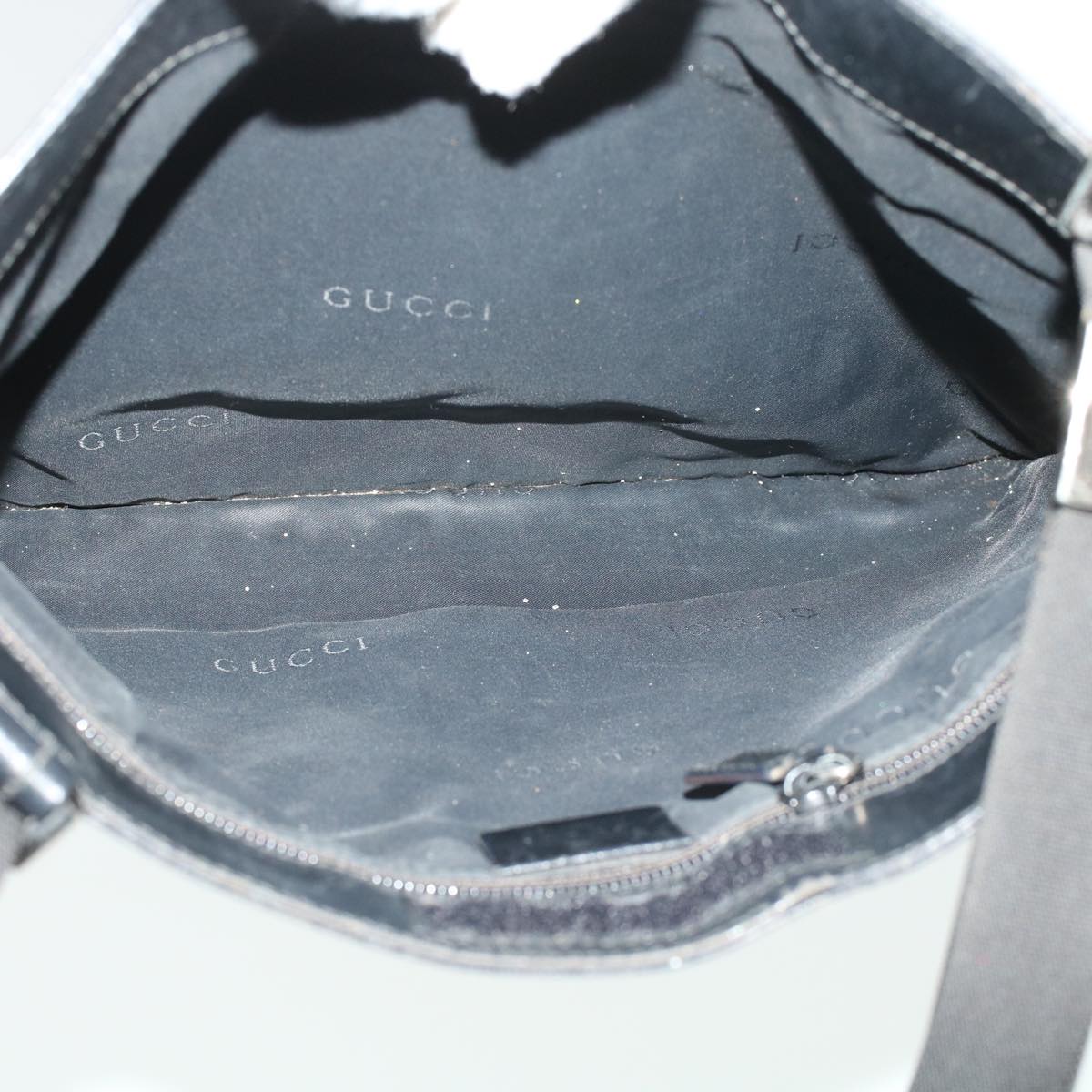 GUCCI Shoulder Bag Nylon Black 01903542123 bs5511