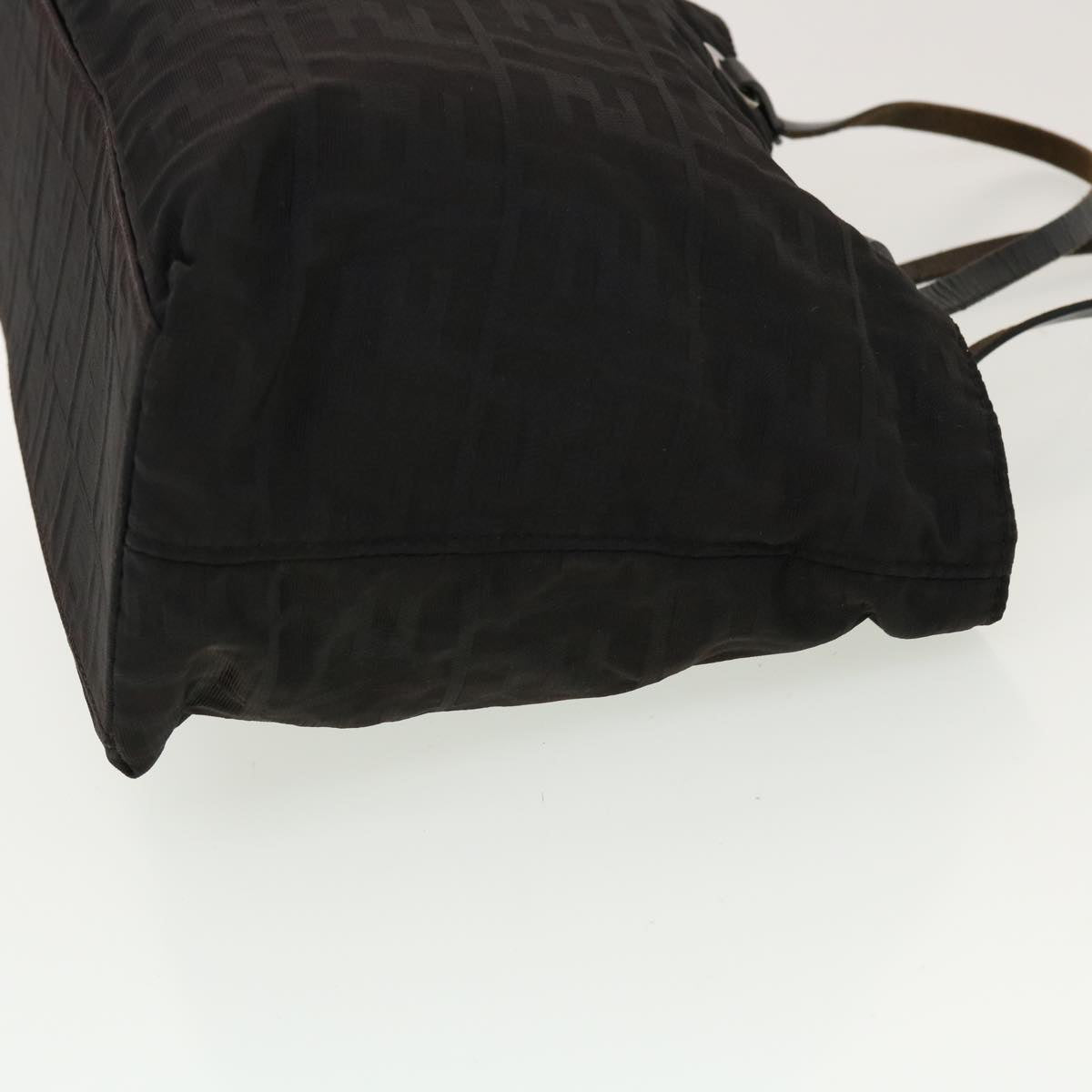FENDI Zucca Canvas Tote Bag Nylon Black bs5552