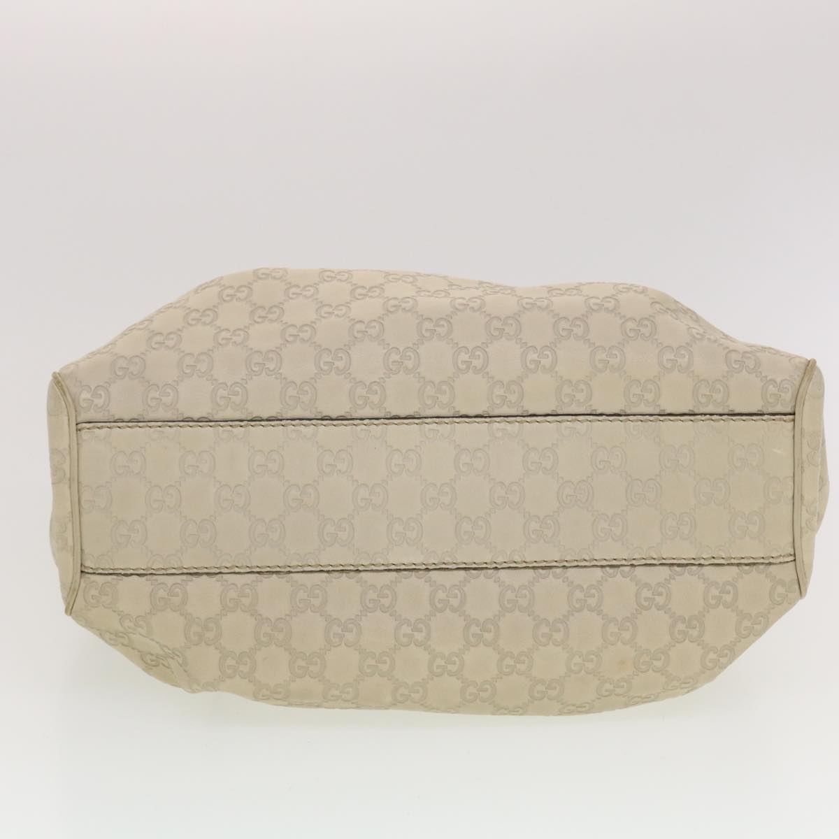 GUCCI Guccissima Hand Bag Leather White 211944 bs5554