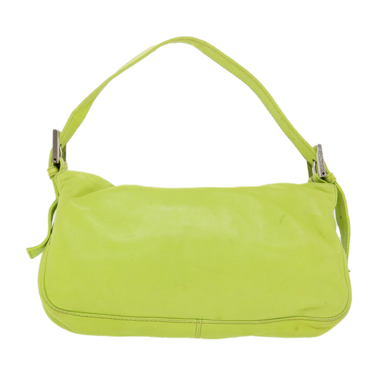 FENDI Mamma Baguette Shoulder Bag Leather Green 2318-26424-008 bs5603