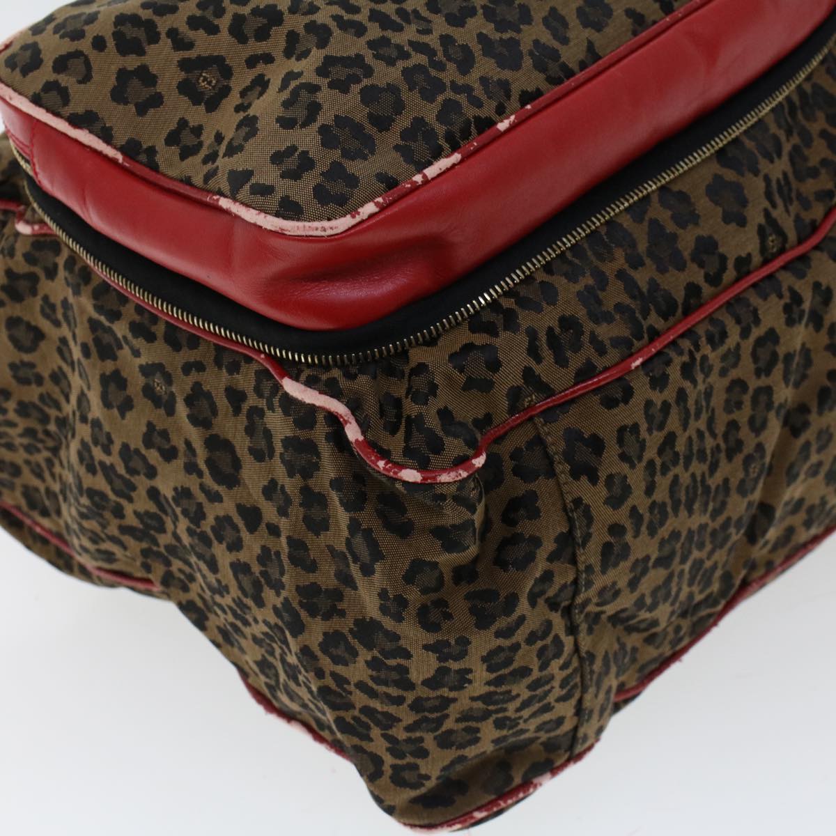 FENDI Hand Bag Canvas 2way Shoulder Bag Brown bs5628