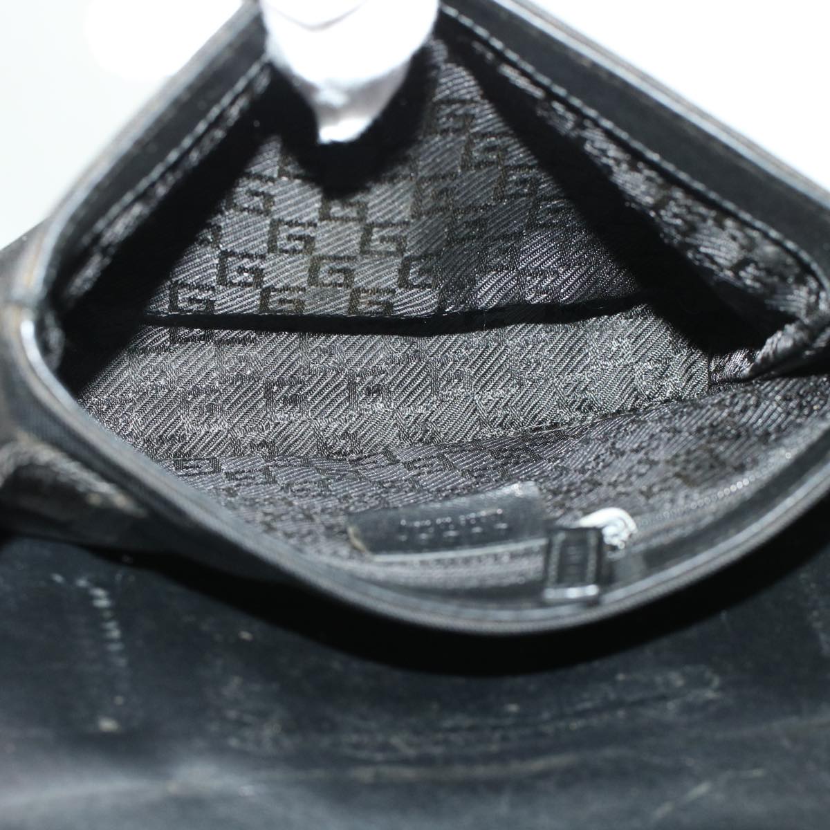 GUCCI Waist Bag Canvas Black 92543 bs5795