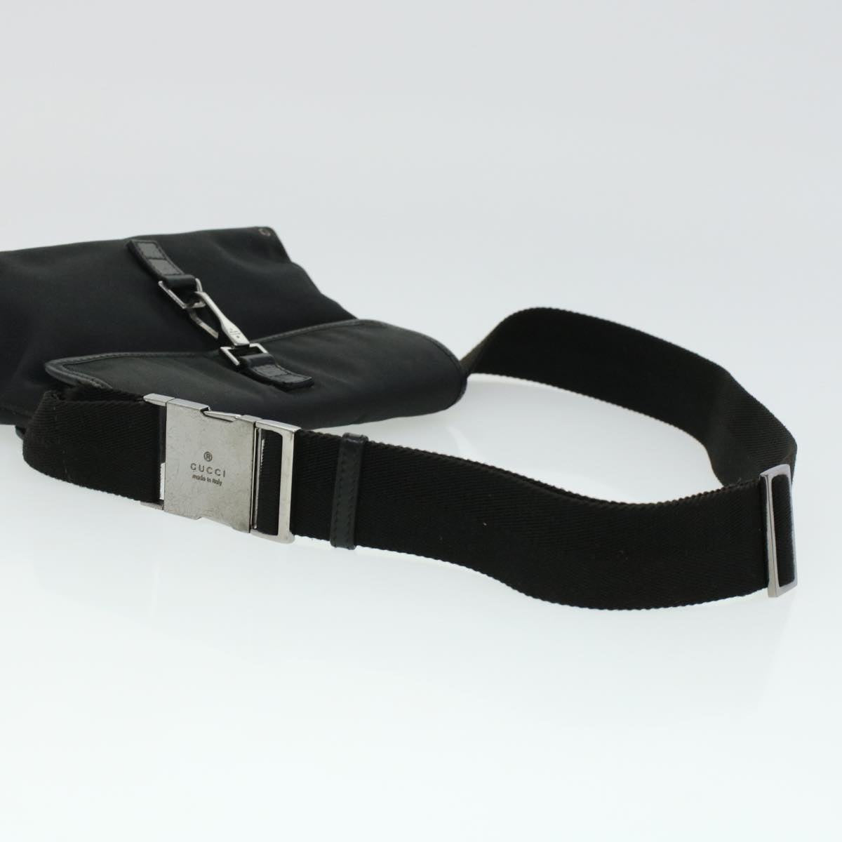 GUCCI Waist Bag Canvas Black 92543 bs5795