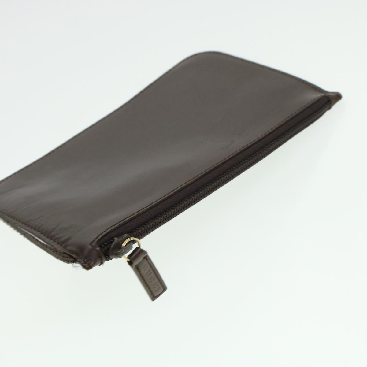 GUCCI Bamboo Shoulder Bag Leather Dark Brown bs5983