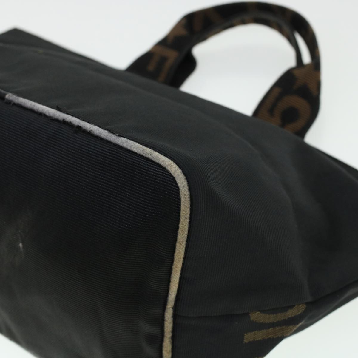 FENDI Zucca Canvas Hand Bag Black Brown bs6057