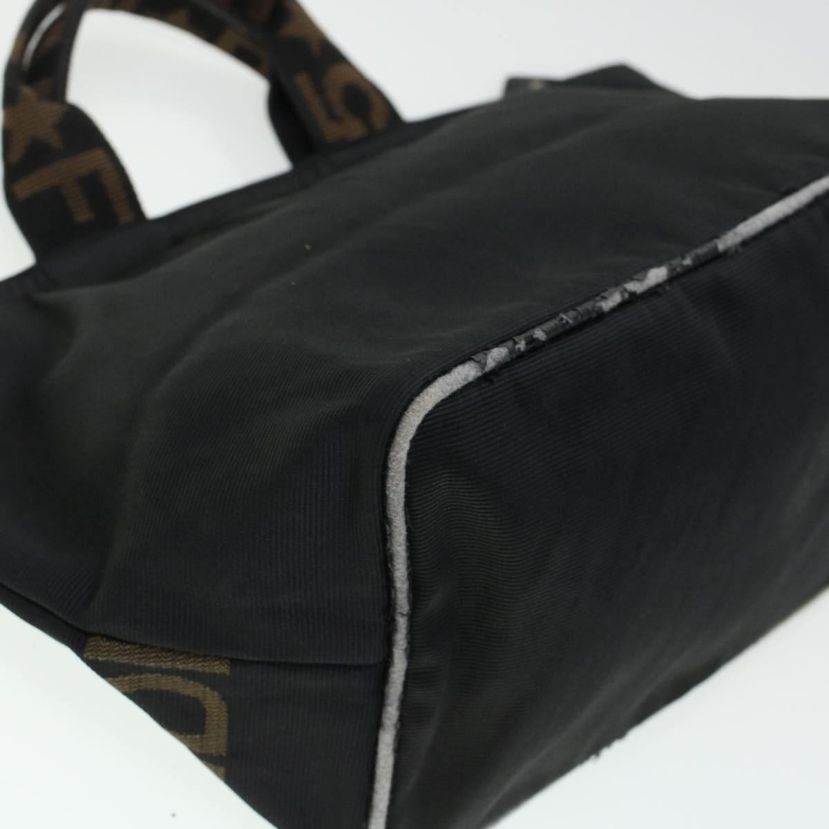 FENDI Zucca Canvas Hand Bag Black Brown bs6057