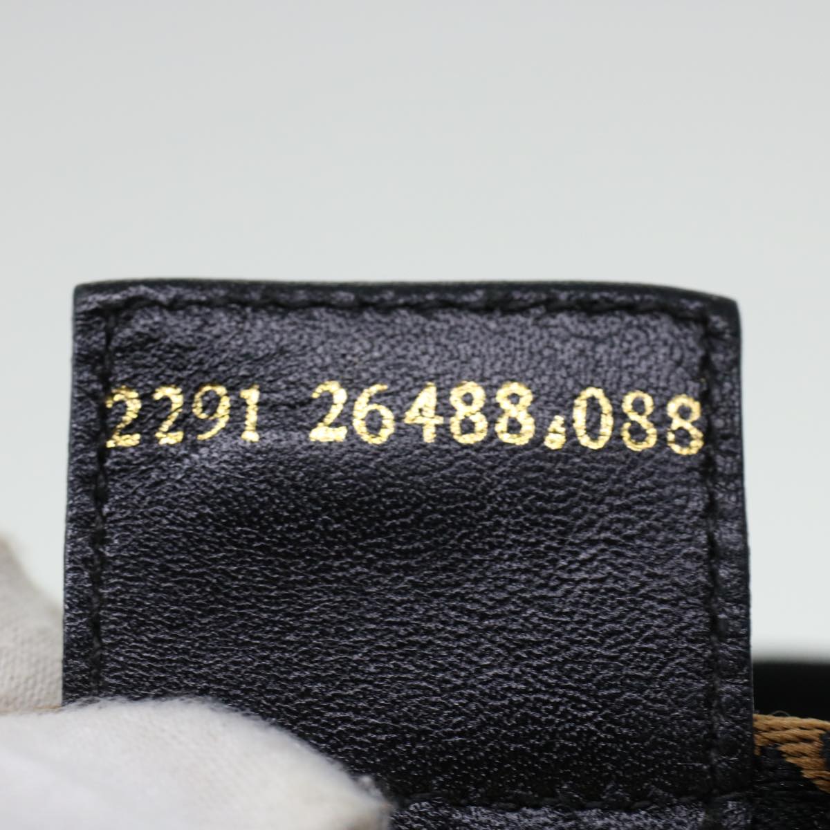 FENDI Zucca Canvas Hand Bag Black Brown bs6057