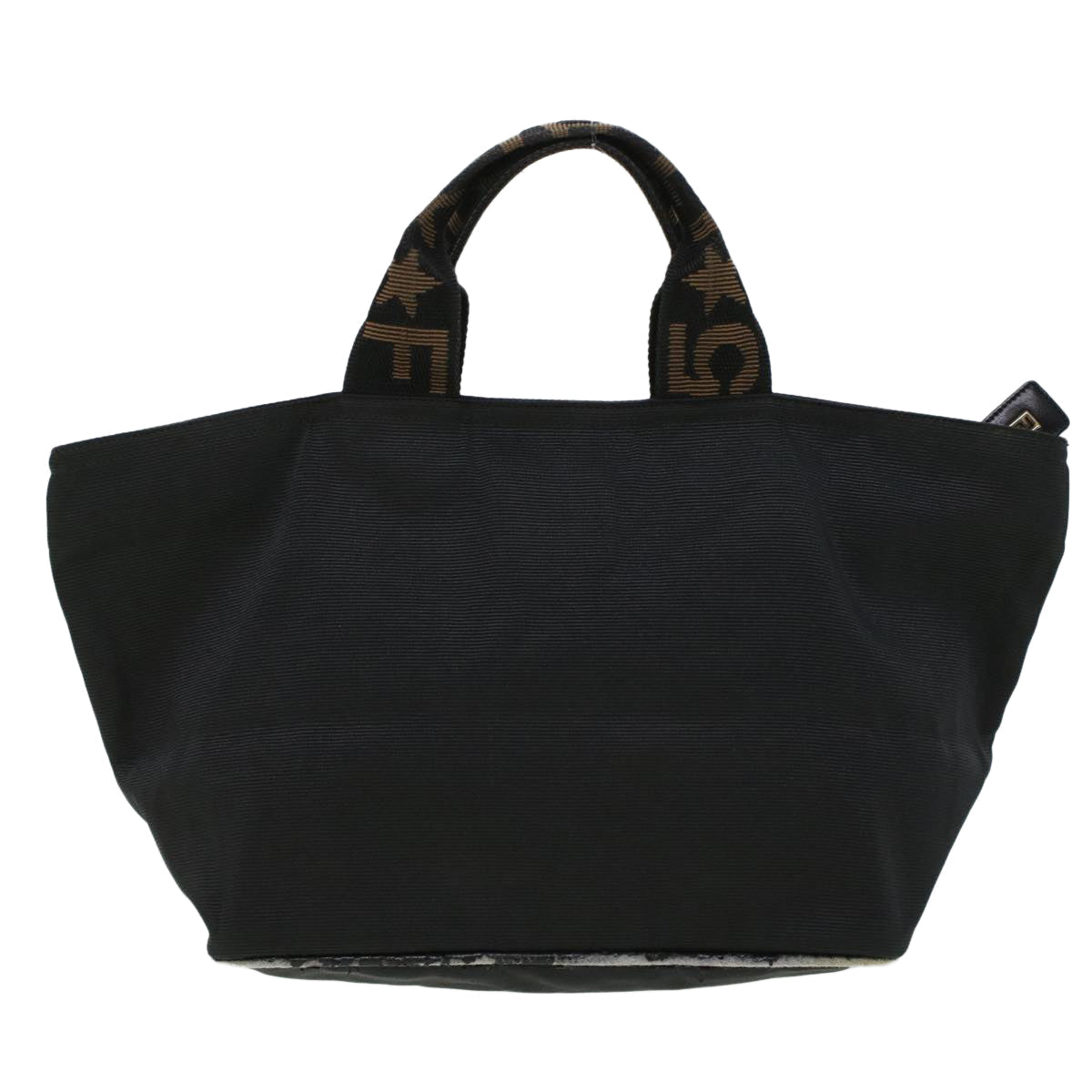 FENDI Zucca Canvas Hand Bag Black Brown bs6057
