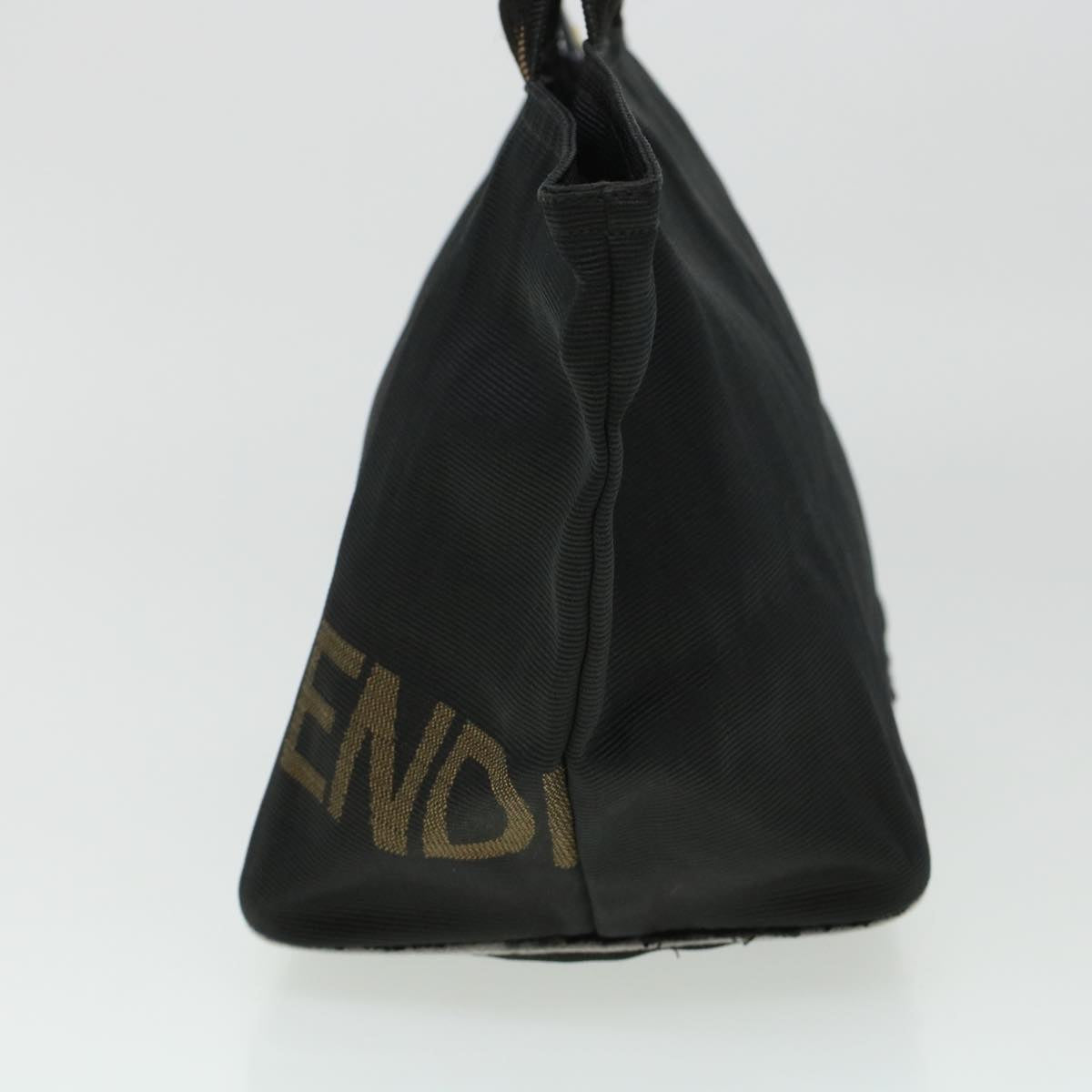 FENDI Zucca Canvas Hand Bag Black Brown bs6057