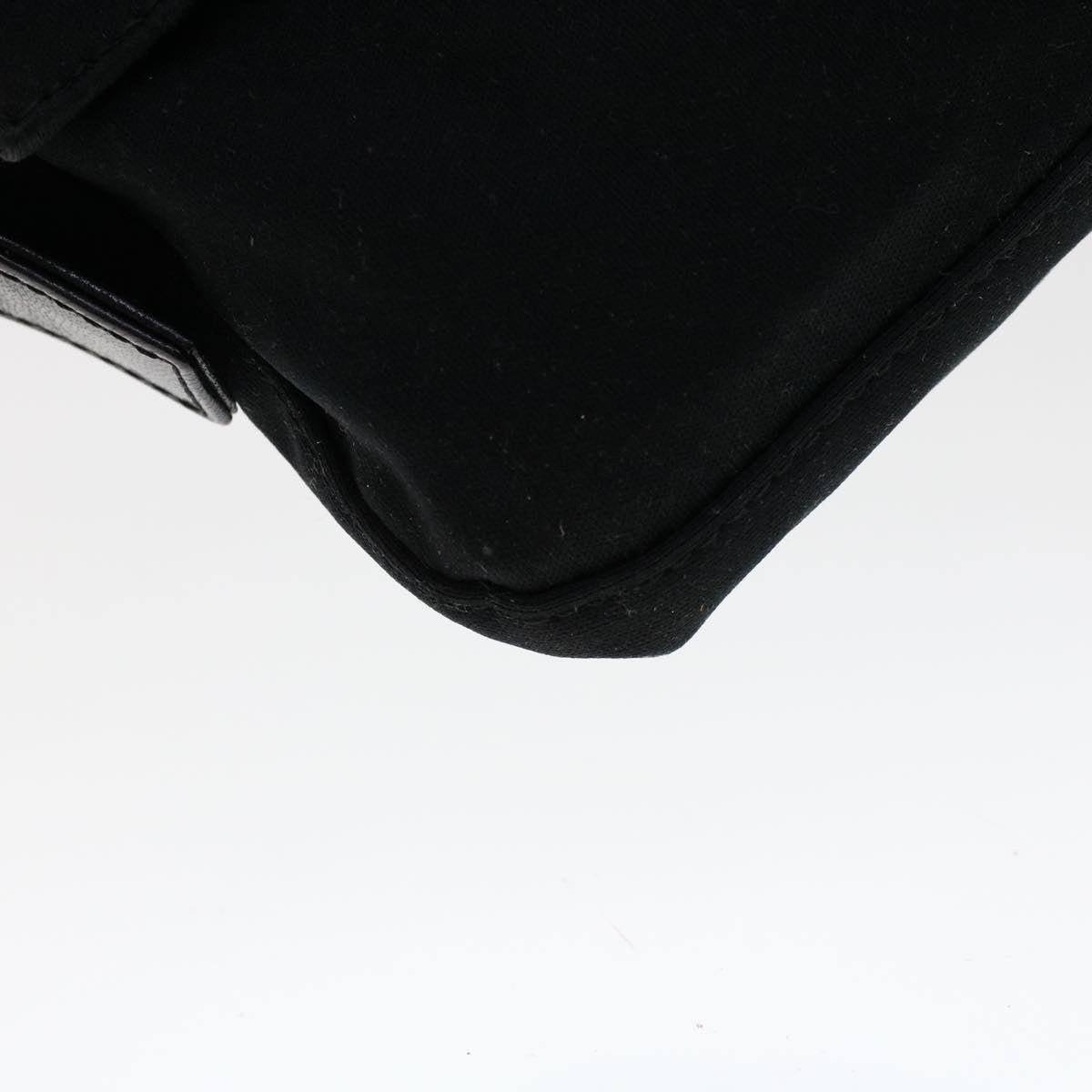 FENDI Mamma Baguette Shoulder Bag Nylon Leather Black 2321.26424.008 bs6395