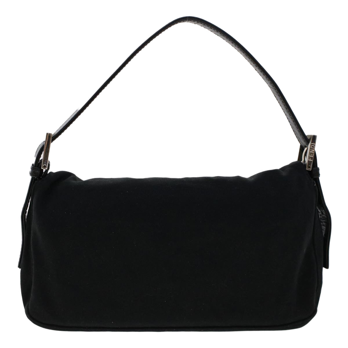 FENDI Mamma Baguette Shoulder Bag Nylon Leather Black 2321.26424.008 bs6395