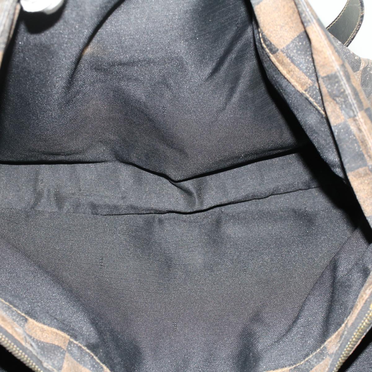 FENDI Pecan Canvas Hand Bag Shoulder Bag Nylon 4Set Brown Black bs6444