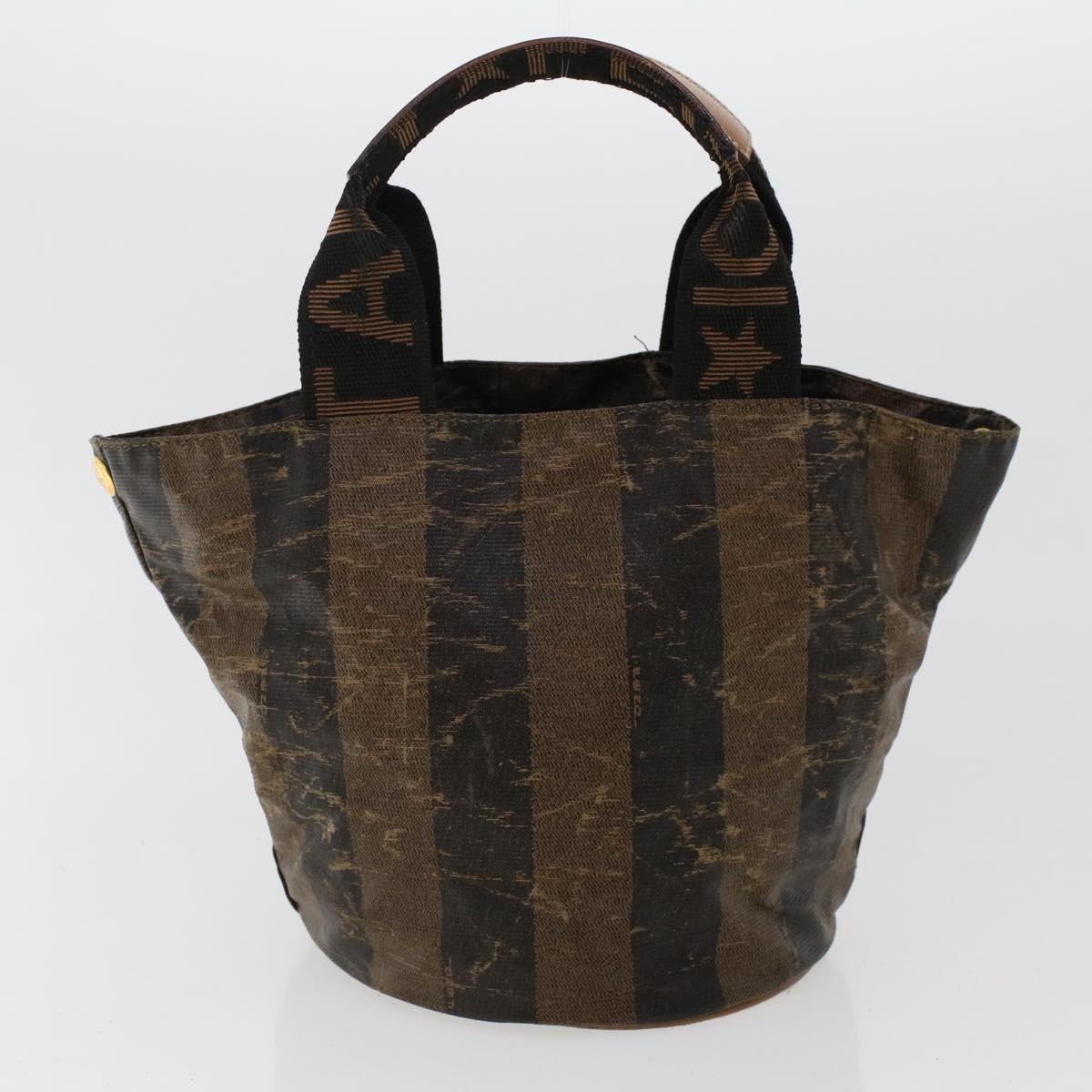 FENDI Pecan Canvas Hand Bag Shoulder Bag Nylon 4Set Brown Black bs6444