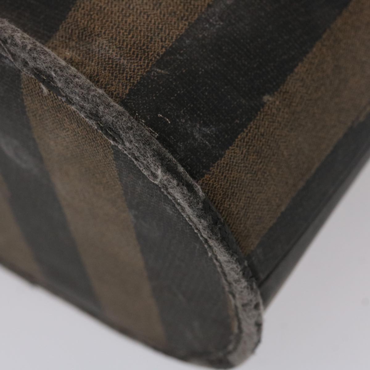 FENDI Pecan Canvas Vanity Cosmetic Pouch Black Brown bs6461