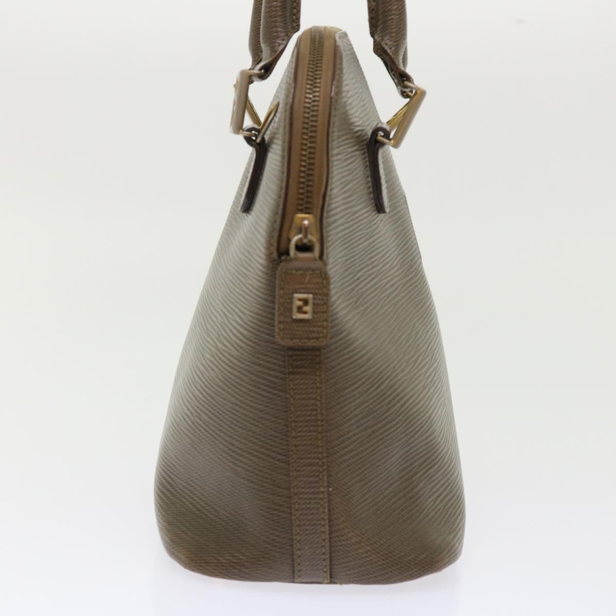 FENDI Hand Bag Leather Brown bs6467